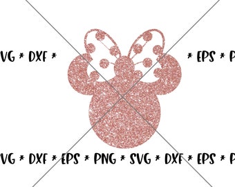 WYPRZEDAŻ!! Myszka Dot Bow SVG, Disney SVGS, DXF, eps, png Plik do natychmiastowego pobrania, Disney Trip SVG, Minnie SVGS Dot Bow Birthday Party--M47