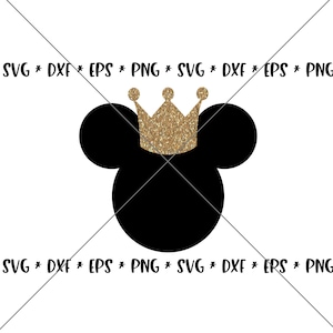 vendita!! Mouse Crown SVG, Disney svgs, DXF, eps, png Instant Download File, Disney Trip svg, Minnie svgs Mickey Disney World Mouse Prince --M13