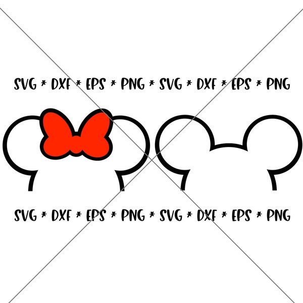 SALE!! Mouse Bow SVG, Disney svgs, DXF, eps, png Instant Download File, Disney Trip svg, Minnie svgs Mickey Disney World Mouse Ears Hat--M11