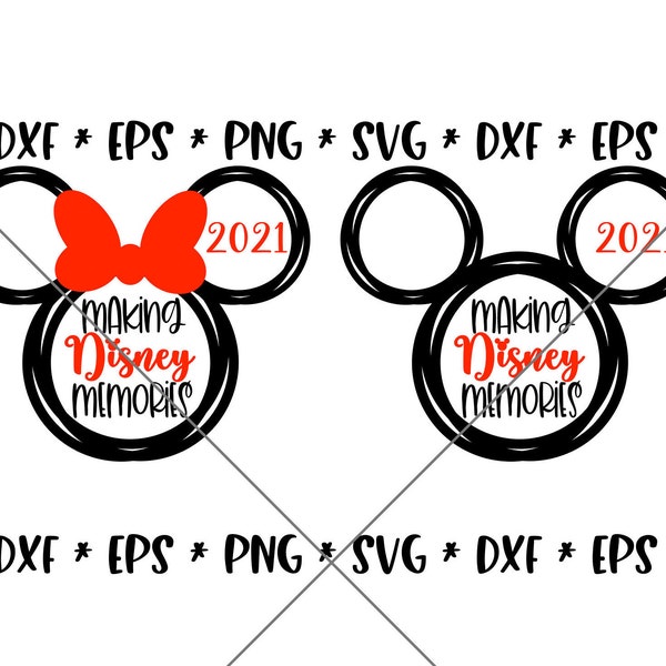 SALE!! 2021 Family Vacation SVG, Disney Family svgs, DXF, eps, png Instant Download File, Disney Trip, Minnie Mickey Disney World land--Y24