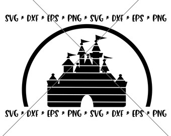 Ausverkauf!! Schloss Maus Streifen SVG, Disney Svgs, DXF, Eps, Png Instant Download-Datei, Disney Welt Familie Reise Svg Silhouette Disneyland--C05