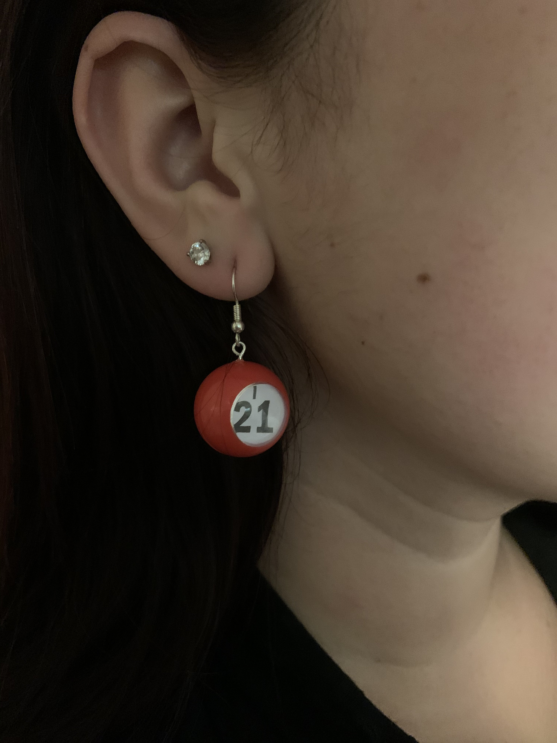 Bingo Ball Earrings Etsy