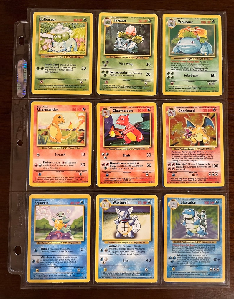 original-151-pokemon-cards-complete-set-1999-vintage-complete-etsy
