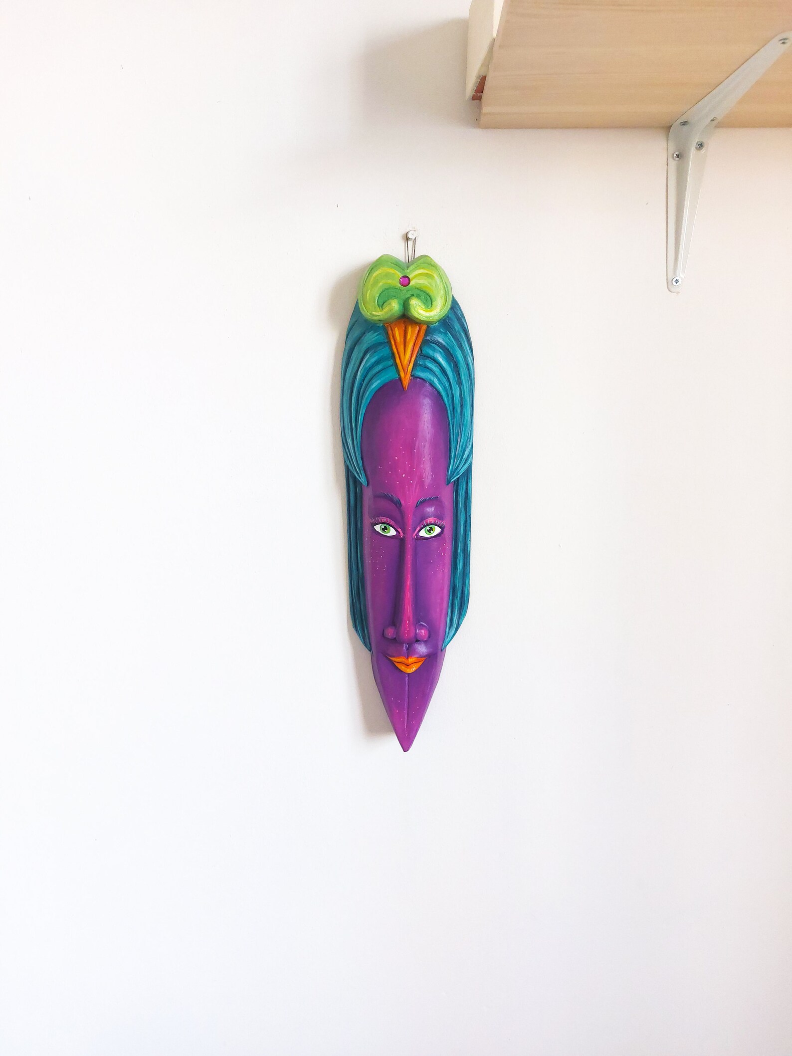 Colorful painted Tribal Mask wall decor african mask art Etsy