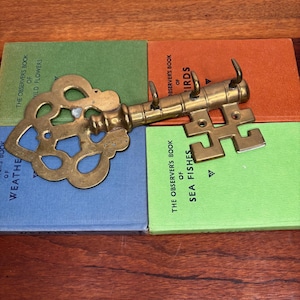 Vintage Brass “Key” Key Holder, Brass Key, Wall Key Holder, Key Hook, Wall Decor