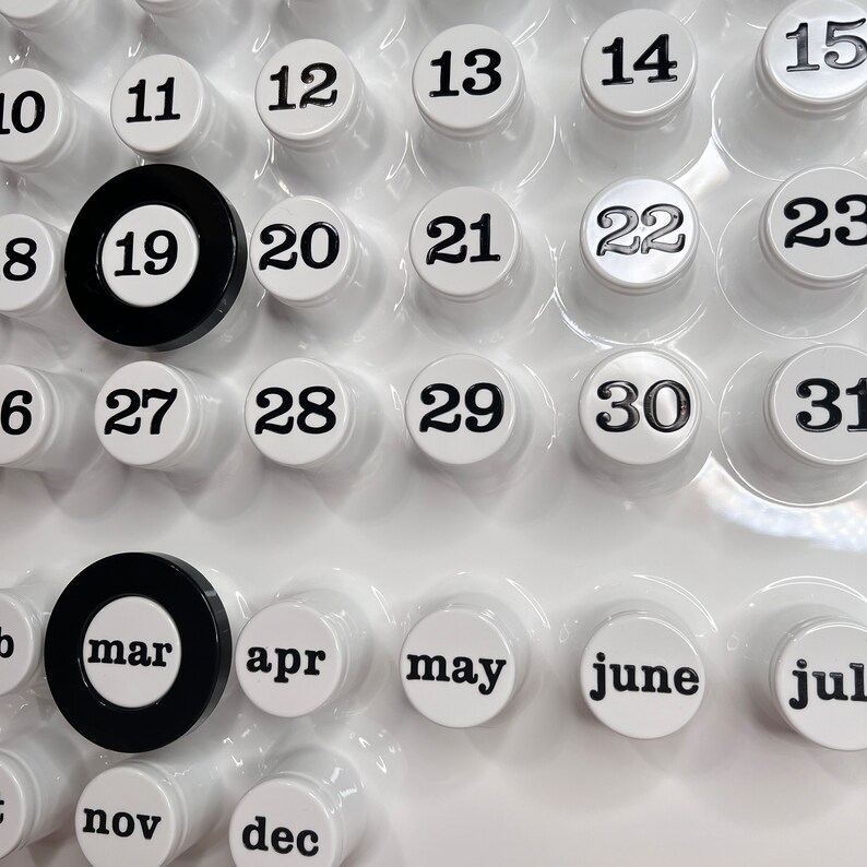 Retro White Ring a Date Calendar, Perpetual Calendar, Designed by