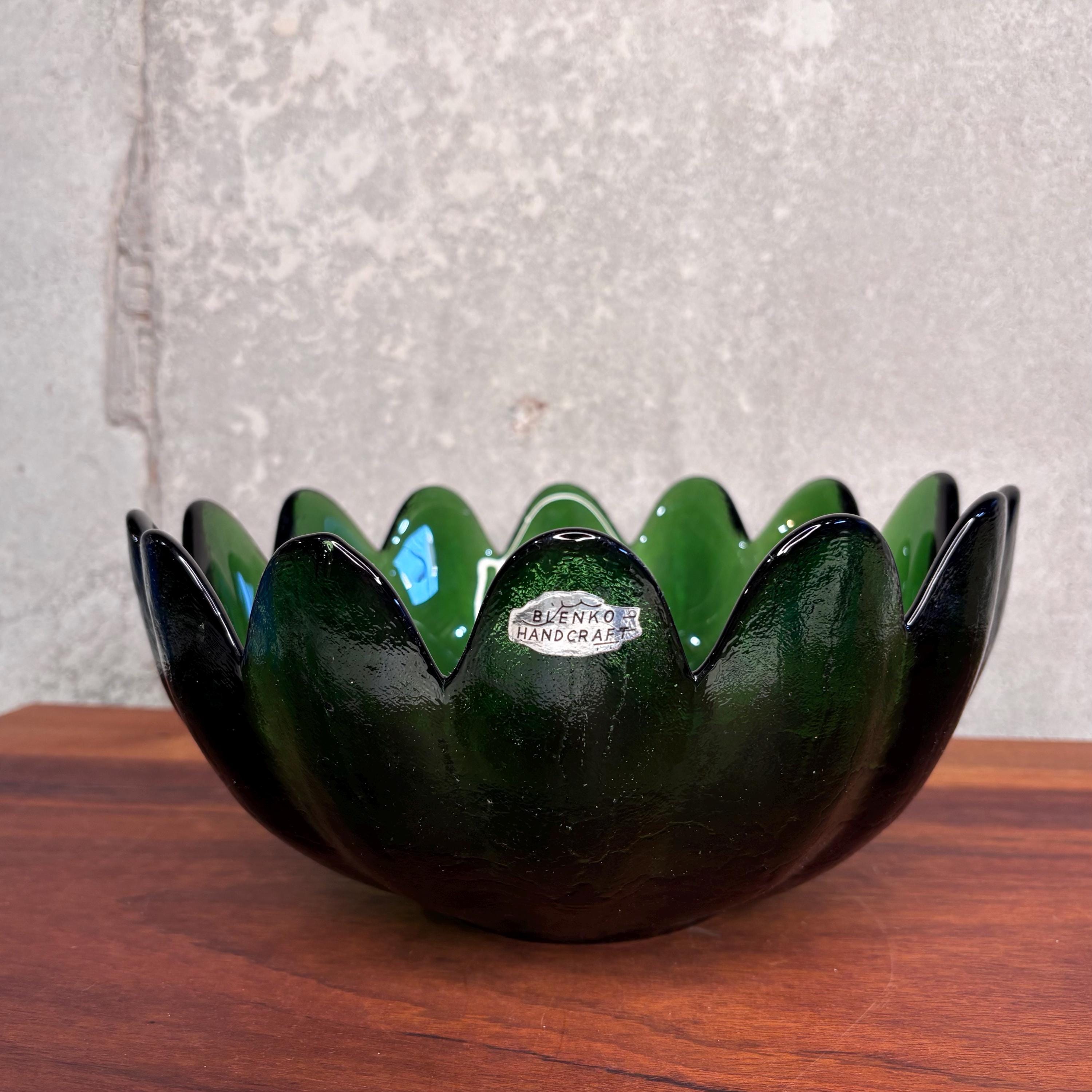 Blenko Blue Bowl - Etsy