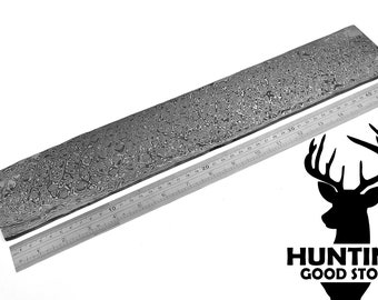 Damascus Billet , Damascus Bar , Knife Making Supply , Hand Forged Damascus Steel Bar / Billet , Blank Blade , Long * Width   18″ * 3″