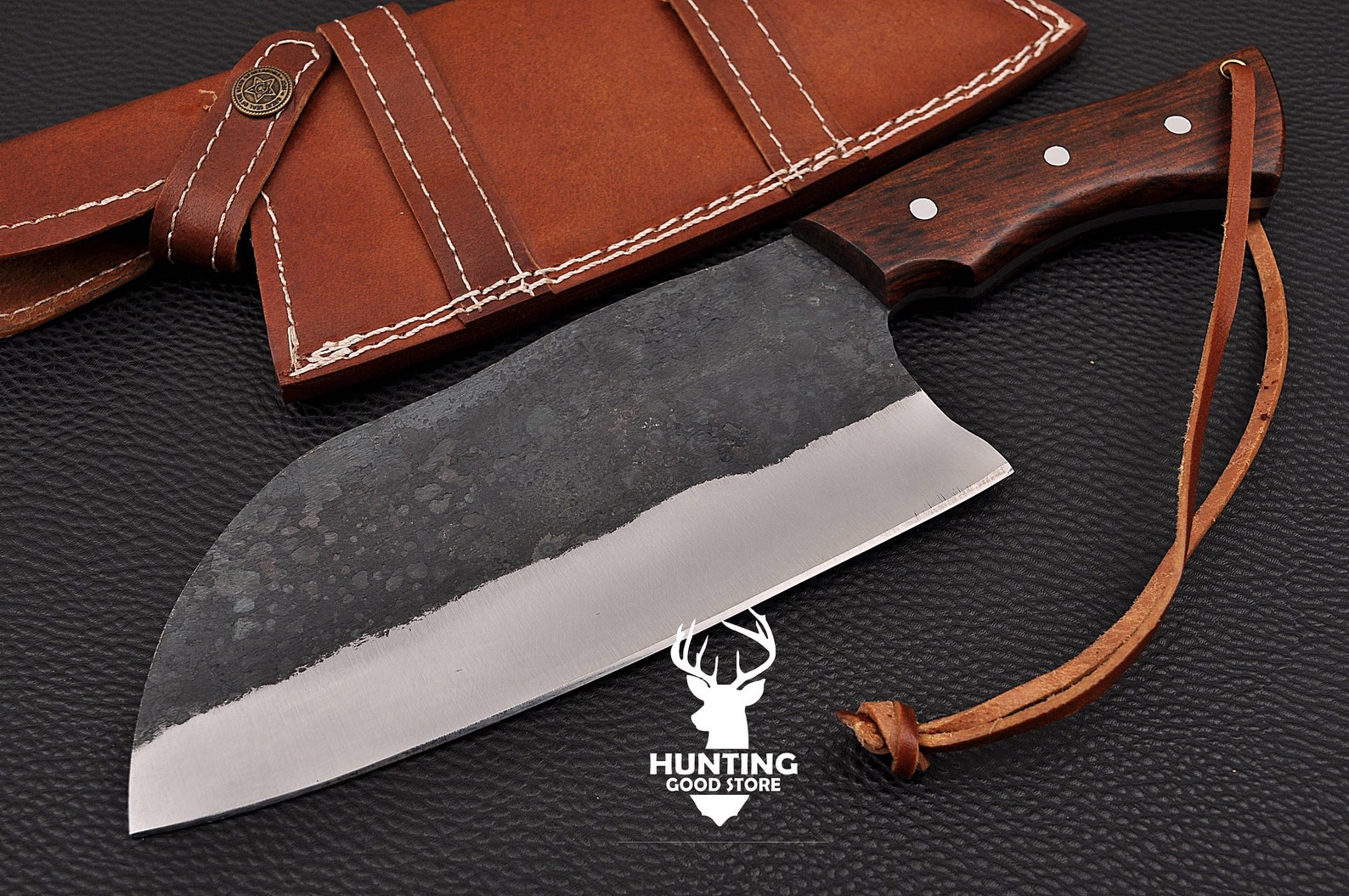 Butcher Cleaver Hand Made Cleaver Carbon Steel Cleaver Etsy