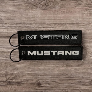 Mustang Key Tag - Embroidered & Printed