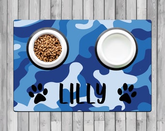 Blue Custom Placemat Personalized with Child/'s Name Green Camouflage Placemat Pink Camo Brown You choose colors