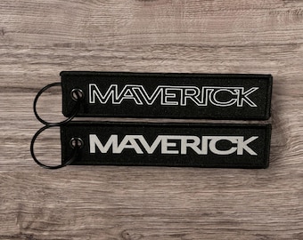 Maverick Jet Tag - bestickt und gedruckt - einfarbig oder weiß umrandet