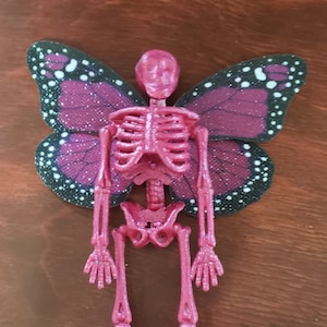 Magenta Skeleton Butterfly