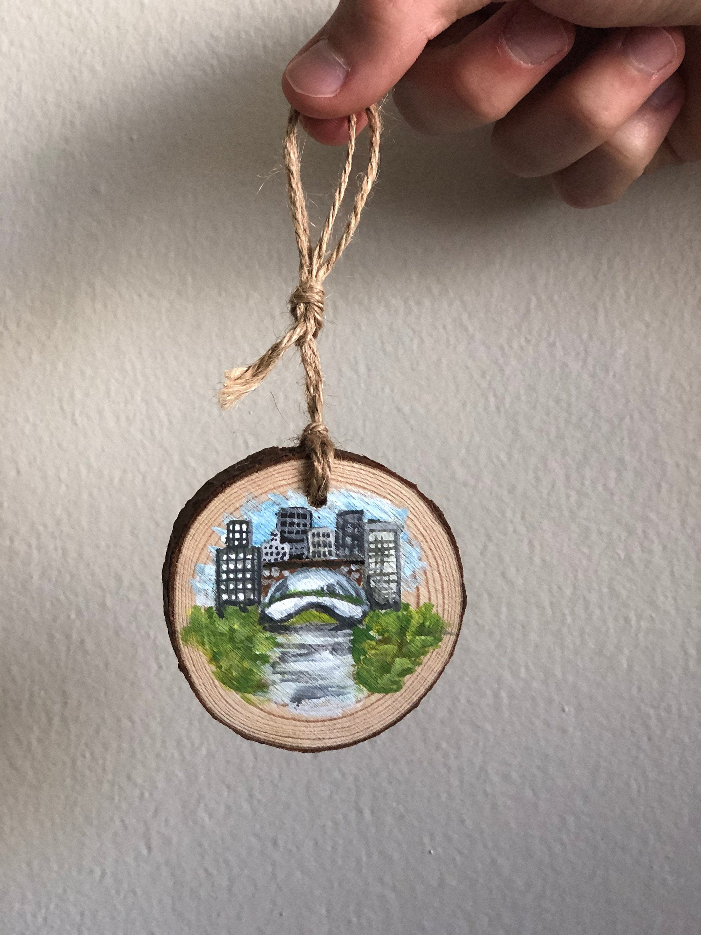 Chicago Ornament The Bean Etsy