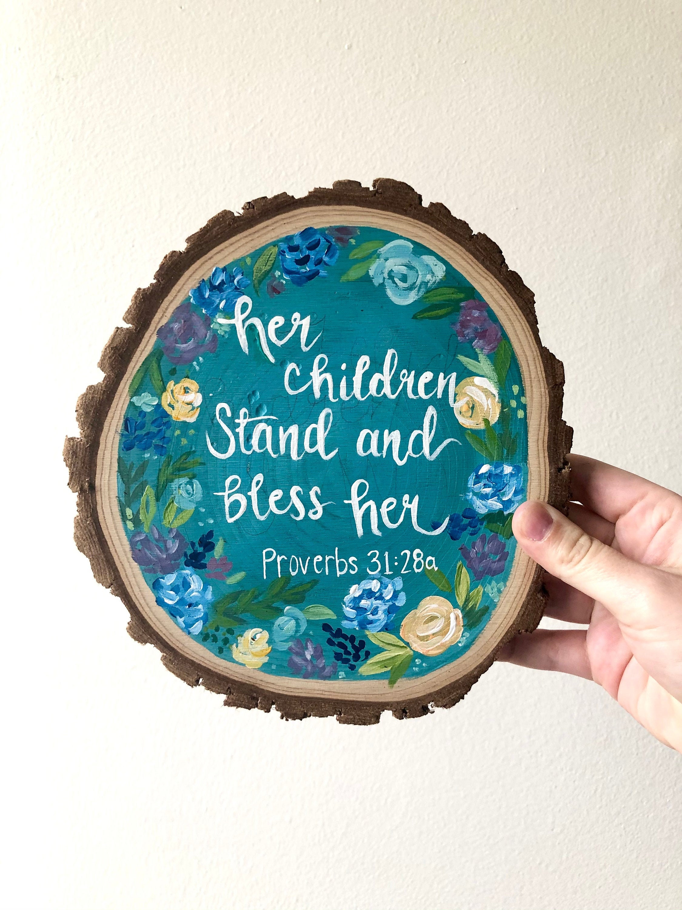 Custom Bible Verse Wood Slice Etsy