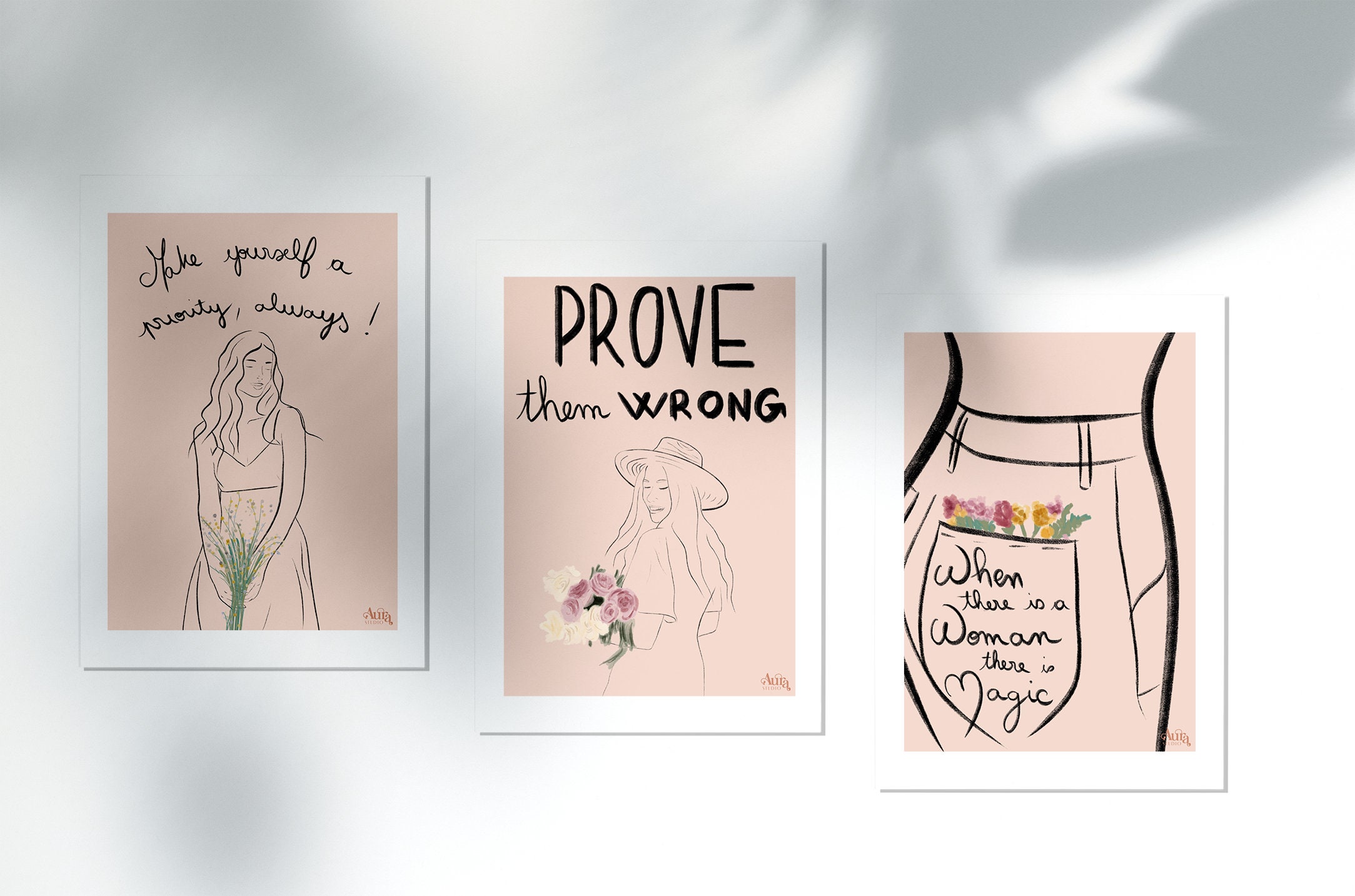 Pack A4 - Affiche Inspirante Motivational Quotes For Women Women Empowerment