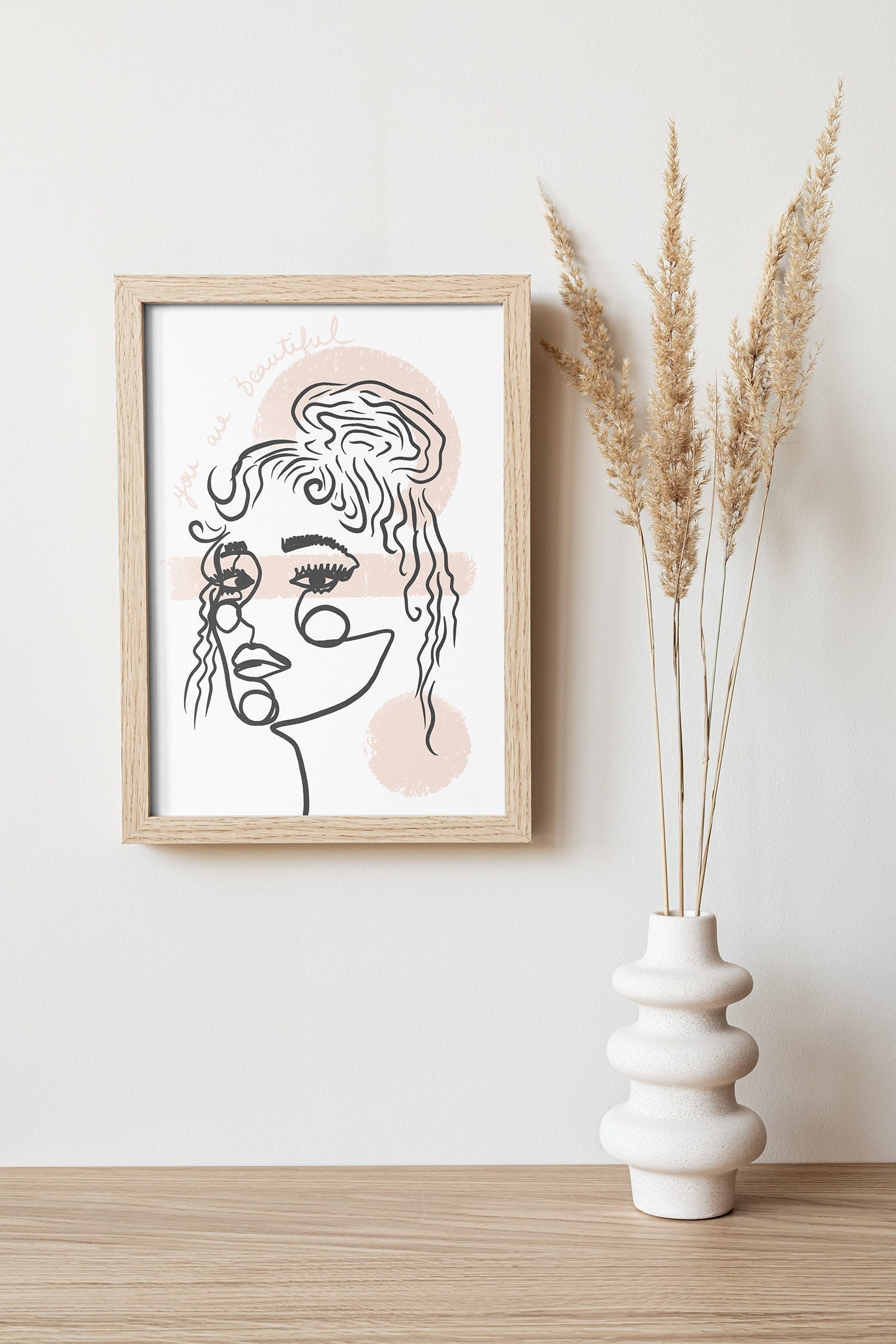 Affiche Inspirante You Are Beautiful - Citation Motivante Pour Les Femmes Women Empowerment Affiche 