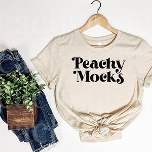 Bella Canvas 3001 Mockup | Soft Cream Shirt Mockup | Bella Canvas 3001 T Shirt Mockup | Soft Cream Flat Lay Mockup | Soft Cream Mockup
