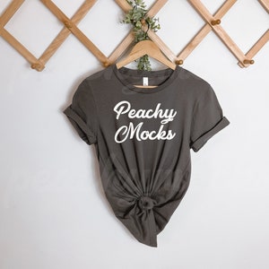 Bella Canvas 3001 Mockup | Bella Canvas 3001 Asphalt T Shirt Mockup | Asphalt Shirt Mockup Bella Canvas 3001 | Asphalt Shirt Hanging Mockup