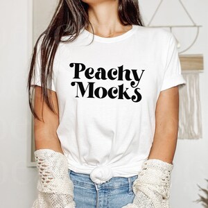 Bella Canvas 3001 Mockup | Boho Shirt Mockup | Bella Canvas 3001 White | White T-Shirt Mockup | Model Mockup Bella Canvas | Summer Mockup