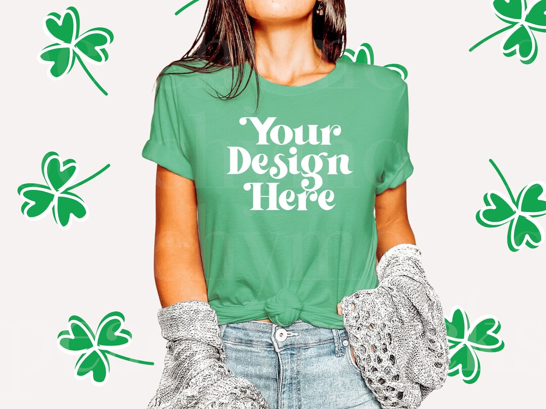Bella Canvas 3001 Tshirt Mockup | St Patricks Day Mockup | Bella Canvas ...