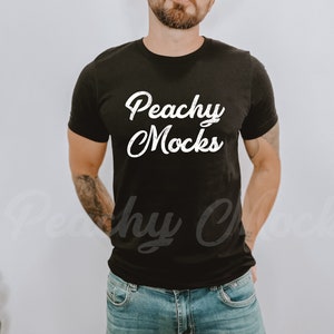Bella Canvas 3001 Male Mockup | Bella Canvas 3001 Male Mockup | Black T-Shirt Mockup For Men | 3001 Male Mockup | Male Mockup Bella Canvas