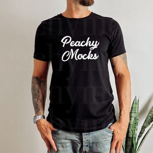 Bella Canvas 3001 Black Mockup | Male Bella Canvas 3001 | 3001 Black T-Shirt Mockup For Men | Bella Canvas Male Mockup | 3001 Male Mockup
