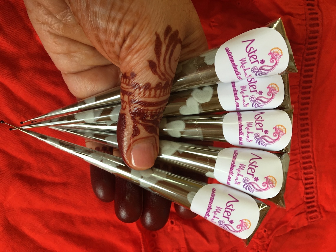 5 pack Bridal Mehndi/Henna cones Etsy