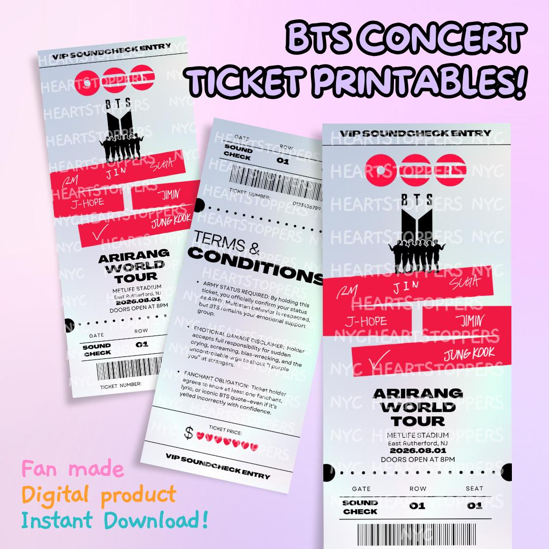 BTS ARIRANG 6/13 入場ギフト 抜けなし BTS Arirang World Tour 2026 Commemorative Ticket (digital Download