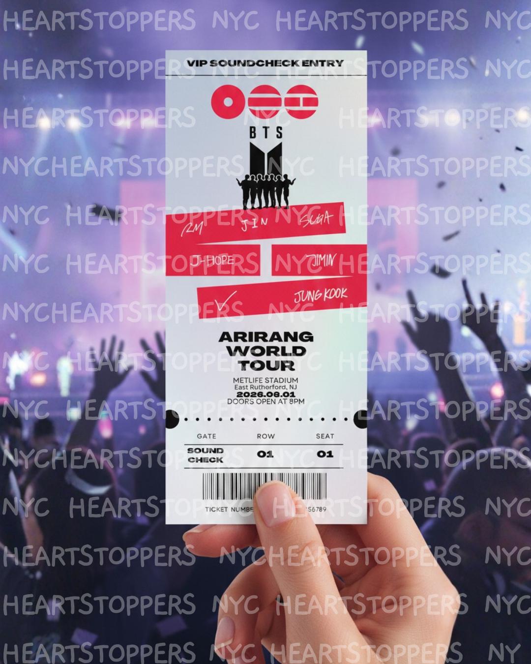 BTS Arirang World Tour 2026 Commemorative Ticket (digital Download