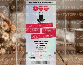 BTS Arirang World Tour 2026 Commemorative Ticket (digital Download