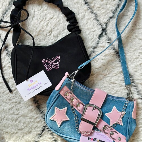 Y2K Shoulder Bag: Butterfly Handbag or Denim Star Purse - Etsy Canada