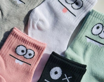 Funny Eyes Socks, Unisex Socks, Big Eyes Funky Socks, Novelty Socks for His & Her, Cute Gift Soft Socks, Fun Sleeping Socks, Socks Gift Set