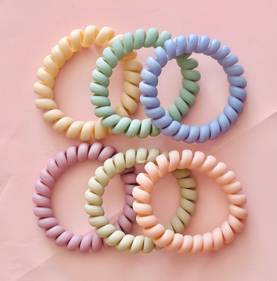 Spiral Hair Ties: Telephone Cord Scrunchies, Friendship Bracelets
