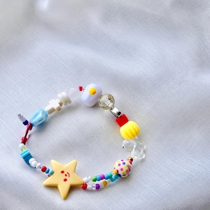 Kawaii Beaded Friendship Bracelet | Summer Colorful Stretch Bracelet | One Size Fits All | Colorful Cute Gift for All Ages | Y2K Vibes