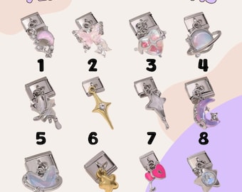 Y2K Italian Charm: Stainless Steel Bracelet Link