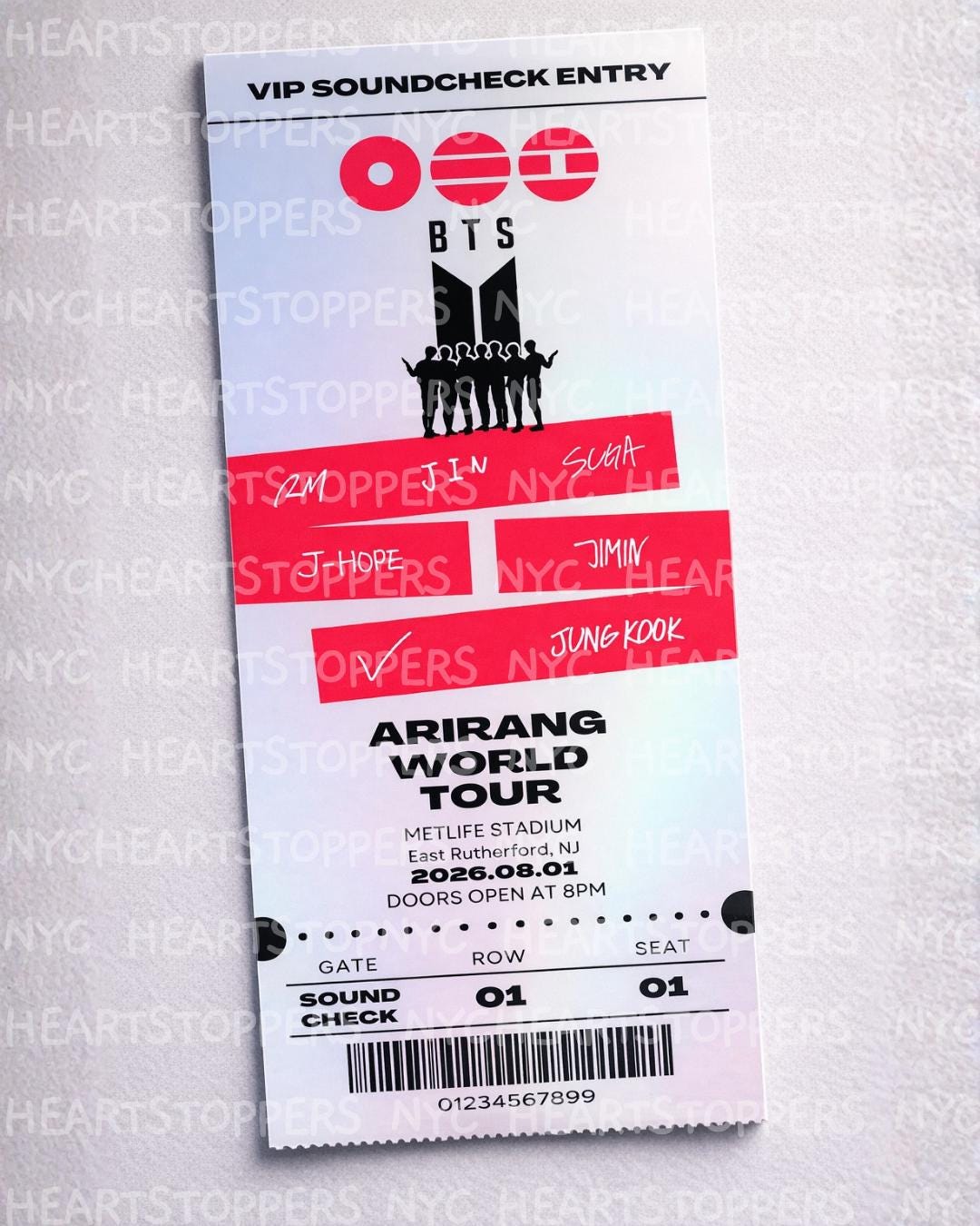 BTS Arirang World Tour 2026 Commemorative Ticket (digital Download