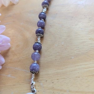 Chaplet of Saint Cecilia with Lavender Chalcedony - Patron Saint of Musicians