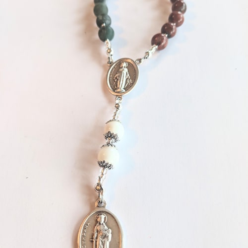 Chaplet of Saint Dymphna Patron Saint of Anxiety Depression Etsy