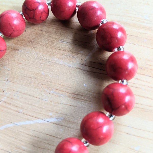 Infant of Prague Chaplet with 10mm Red Howlite