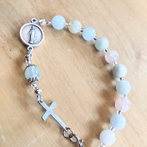 Morganite Rosary Bracelet