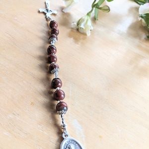 Chaplet of Saint Teresa of Avila with Red Sesame Jasper