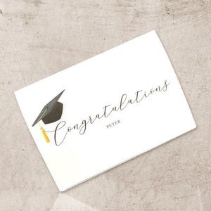 Personalised Congratulations Card | Personalised Graduation Card | Minimalistic Blank Card