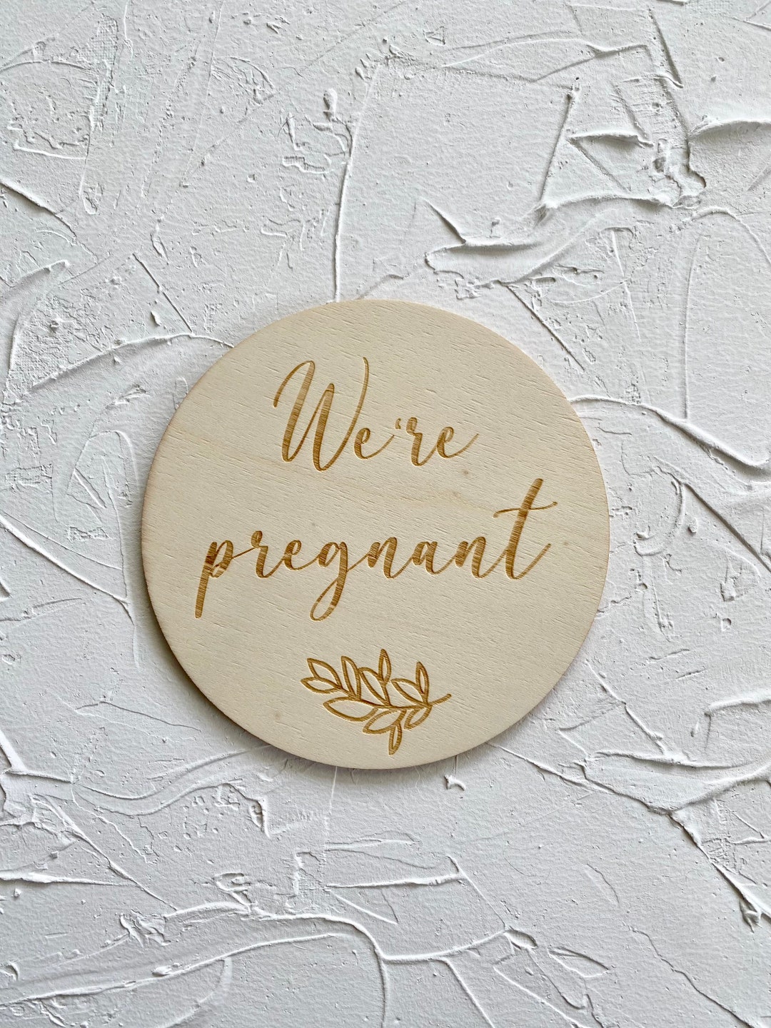 Individual Baby Announcement Wooden Baby Announcement Disc Etsy