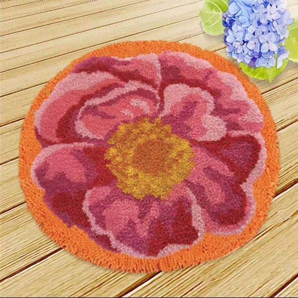 50x50CM Flower Crochet Carpet Set Hand Embroidery DIY Crochet Household Items