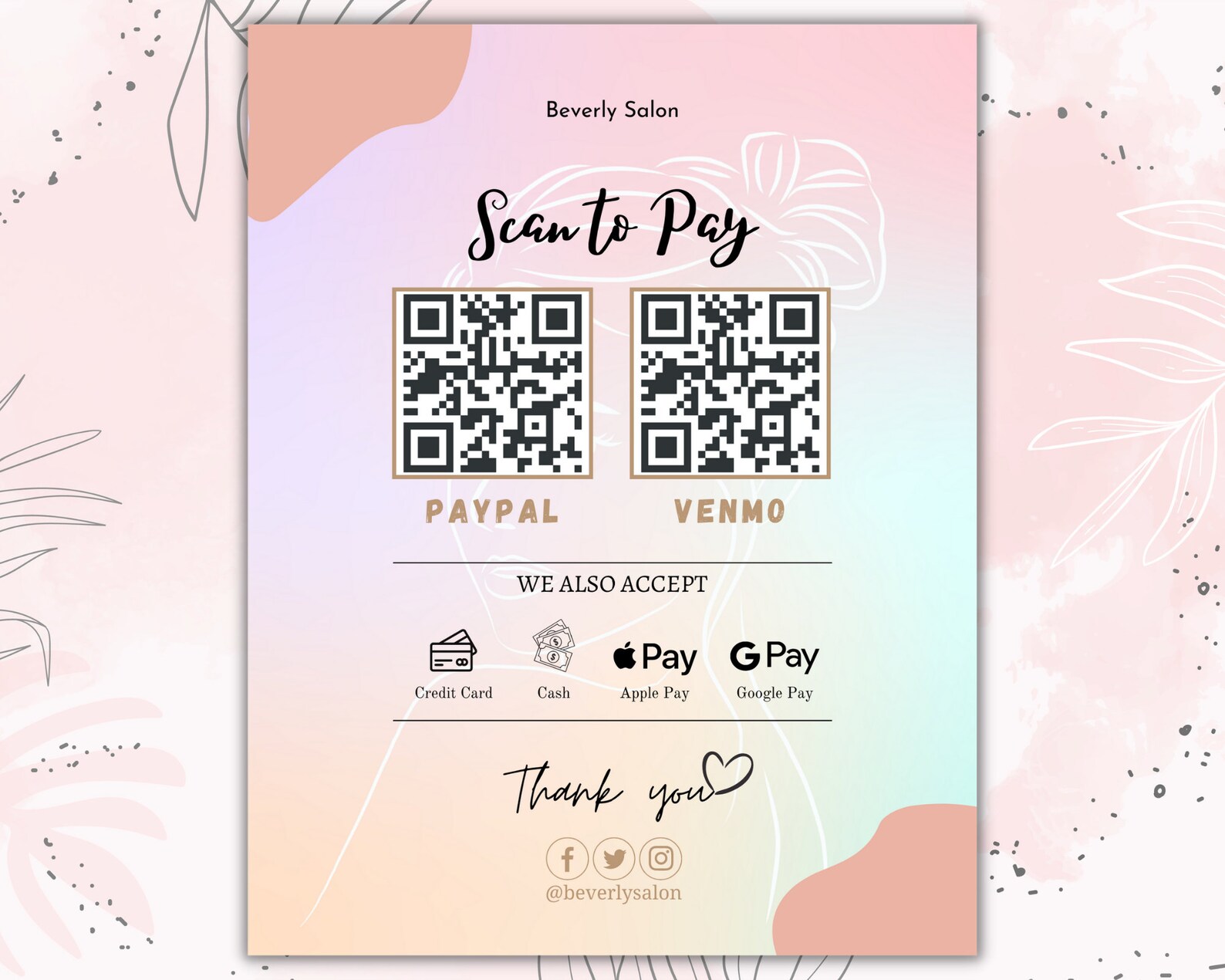 Editable RAINBOW Price List Printable Price List Template Etsy Canada