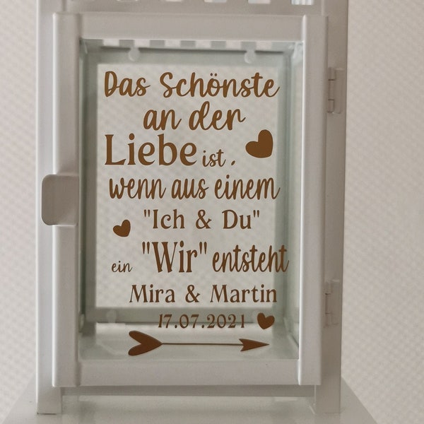 Personalisierte Laterne, Individuelle Deko, Geschenke Zur Hochzeit, Liebe, Hochzeitsgeschenk, Kerzenhalter