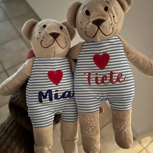 Teddy mit Namen, Kuscheltier, Personalisiertes Plüschtier, Geburtsgeschenk mit Namen, Teddybär Bild 6