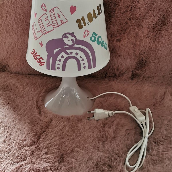 Nachtlicht, Inkl. Glühbirne, Personalisierte Lampe, Lampe mit Namen, Tischlampe, Baby Geschenk, Geburtsgeschenk, Kinderzimmer Nachtlicht