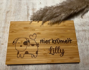 Personalisiertes Holzbrett, Frühstücksbrett als Geschenk, Vesperbrettchen mit Namen, Geburtsgeschenk